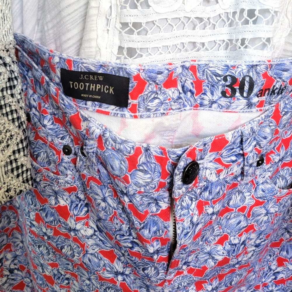 J. Crew x LIBERTY OF LONDON SKINNY ANKLE JEAN Liberty Art Fabrics
